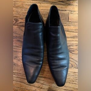 Vince Yarrow Chelsea Boots Black Italian Leather Size 8 Made in Italy